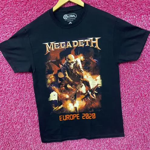Megadeth Smash Guitar Europe Tour 2020 T-Shirt Medium