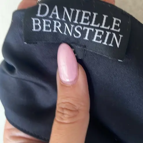 Danielle Bernstein Danielle Bernstein by WeWoreWhat Cowl Top Stretch Charmeuse Black Large