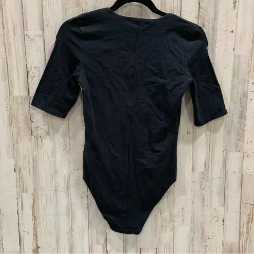 Everlane NWT  The Short Sleeve Crew Neck Black Brief Bodysuit