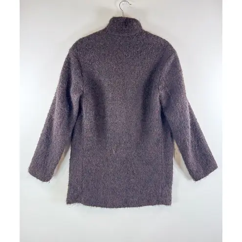 IRO Womens Blazer Burgundy Rafa One Button Oversized Alpaca Wool Jacket 36 Small