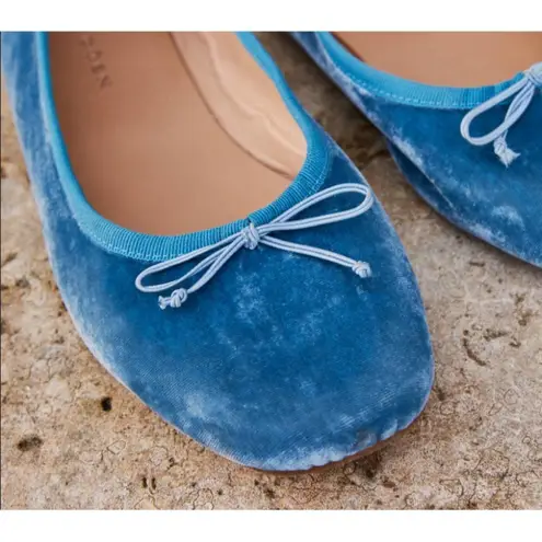 💕DOEN💕 Ballerina Slipper ~ Cerulean Blue Velvet Leather Flats EU 42 US 11 NWT Size undefined
