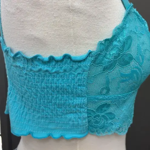 Fashion Forms Turquoise Lace Cami Size Medium Blue