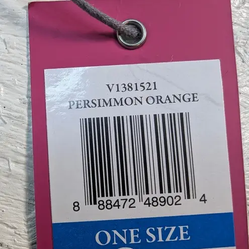 Vince Camuto  Persimmon Orange Abstract Print Sheer Scarf One Size