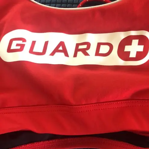 Tyr. Women's Standard Guard Lyn Racerback Swimsuit Top Bikini Bottom L Red Beach