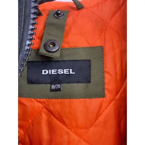 Diesel Snap Pockets Lined Hooded Coat 18/20