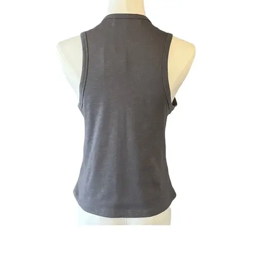 Elodie Ribbed Gray Tank Top | Sleeveless Fitted Knit | XL NWT