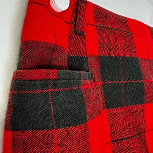 Palmetto's Plaid Red and Black pencil Skirt vintage size 7