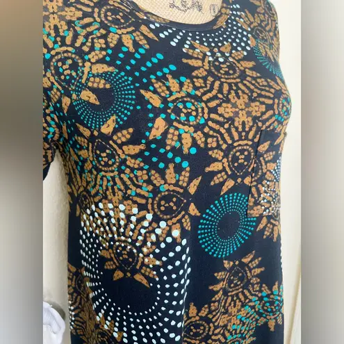 LuLaRoe NTM: discontinued Carly Hi Lo Dress in Tribal & Geometric Print Sz XS