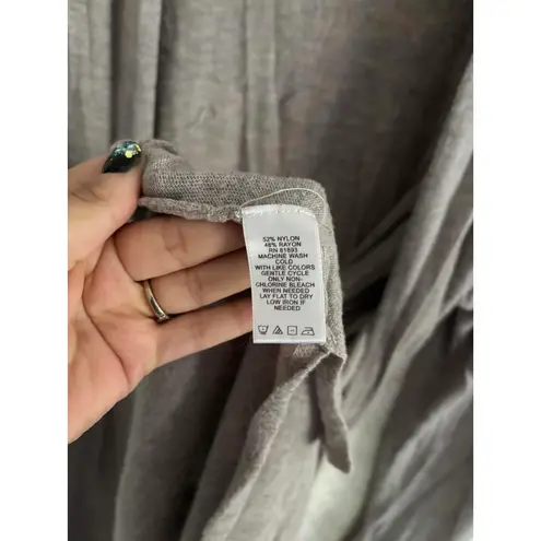 Halston Women's Gray Open Front Cardigan Sweater XL