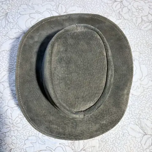 WALKABOUT Overlander Aussie Suede Leather Traditional Style Hat Australia Sz S💛 Green