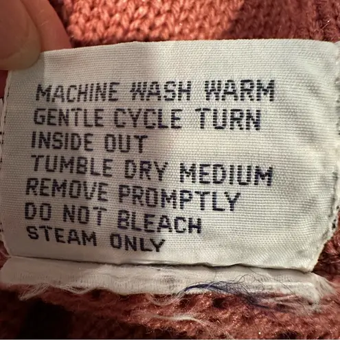 Izod Vintage Knit Short Sleeve Sweater Women's Large Mauve 80s Retro Preppy Pink - Image 6