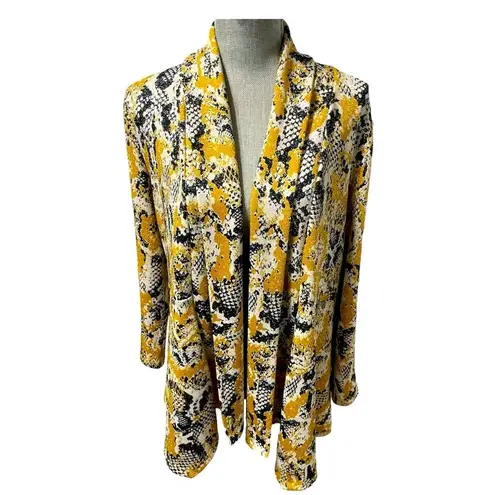 Kasper Dijon Multi Metallic Threads Open Front Cardigan
Women's Size M