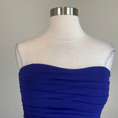 Ralph Lauren  Women's Cocktail Dress Size 6 Purple Chiffon Strapless Mini A-Line