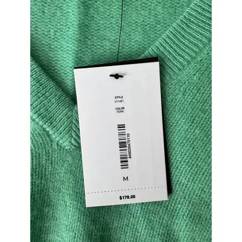 C By Bloomingdales Cashmere Sweater Medium Green V Neck Long Sleeve Womenswear