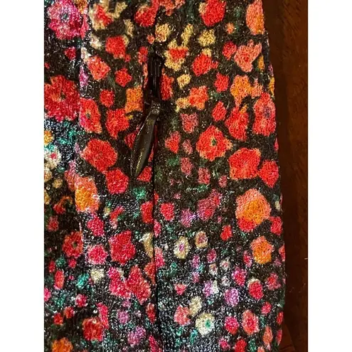 Hutch Anthropologie Pink Ditsy Floral Print V Neck Fit And Flare Dress Size OX