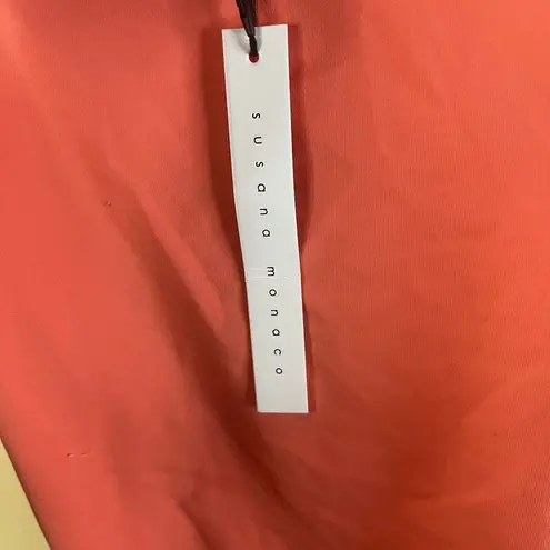 Susana Monaco NWT Revolve Size XL Tank Dress Peach Blush Ruched Slit Maxi Length