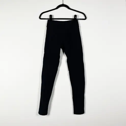 NEW Devon Windsor Serenity Textured High Rise Athletic Work Out Leggings Black S