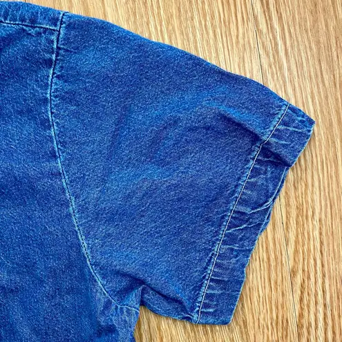 Nick & Sarah Vintage Blue Denim Jean Ladybug Dress Womens Large