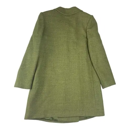 Thalian women's 8 medium Wool Green Textured peacoat lined Coat jacket lady