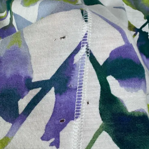 Westbound Floral Tee Large Multicolor V-Neck Soft Stretch Comfy Watercolor Artsy