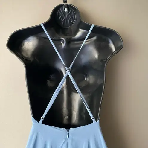 Lulus  sz XS‎ Blue Halter A-line Maxi Dress