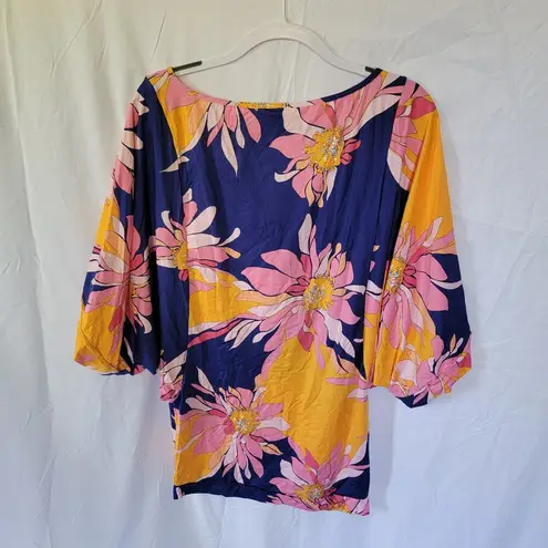 Trina Turk  Tropical Floral Swim Tunic Women's Bathing Suit Coverup Size Medium