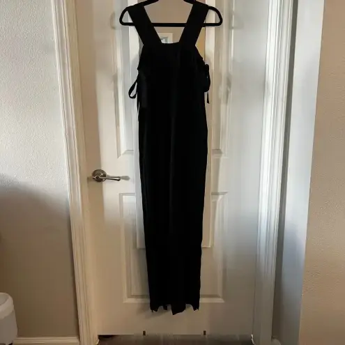 Helmut Lang 299  Women's Side Tie Tank Jumpsuit Size XS Color Black