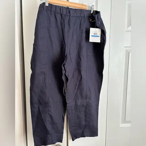 Ellen Tracy Linen Pull-On Pants in Ink Blue – Size XL, NWT MSRP $70