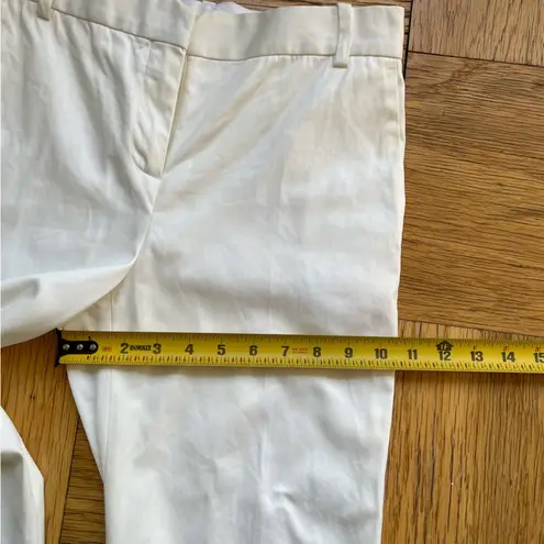 CELINE NWOT Phoebe Philo White Cotton Straight Leg Pants, Sz 34