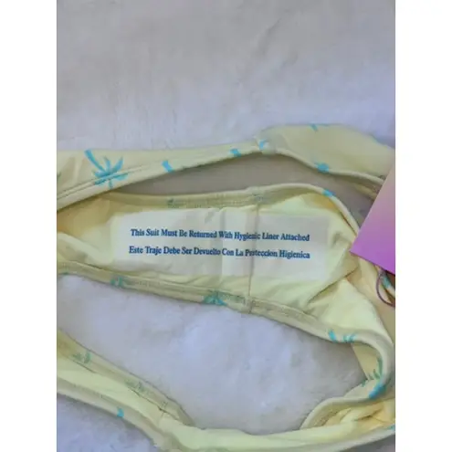 Stoney Clover Lane NWT x Target Palm Tree Cheeky Bikini Bottoms Yellow Small