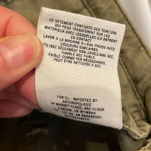 Anthropologie  Hei Hei Olive Green Marais Eyelet Cargo Jacket