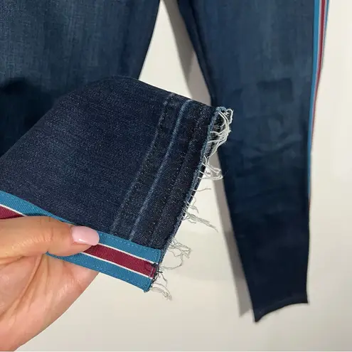 Veronica Beard New Veronica Beard Debbie 10" Skinny Midnight with Fray And Tux Size 26