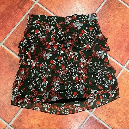 Maje Jerkita Floral-Print Crepe Mini Skirt in Imprime