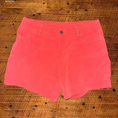 Kuhl pink red flat front size 14 6.5 inseam hiking shorts