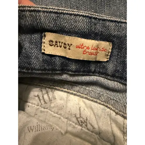 William Rast Savoy Trouser Jeans Size 29 Ultra Low Rise Distressed Bootcut