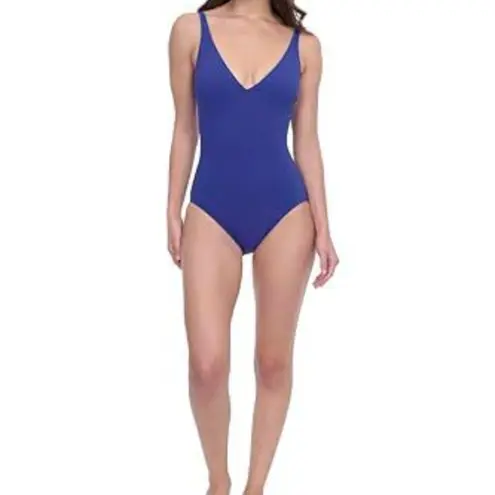 Gottex Profile By Blue V-Neck One Piece Swimsuit, New w Tag, Hygienic Liner, 16