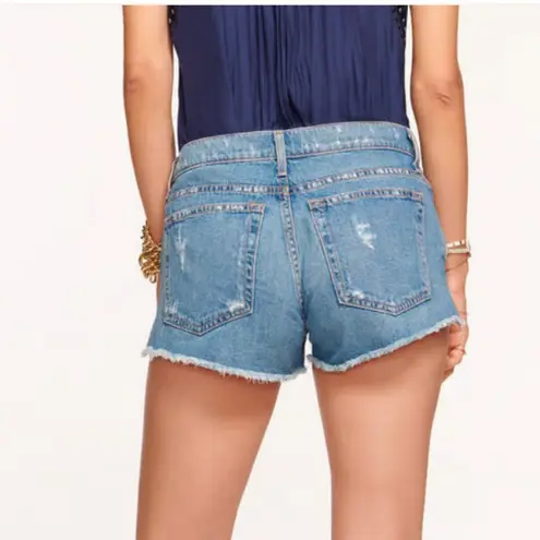 Ramy Brook  Christy Low-Rise Distressed Cut Off Denim Jean Shorts