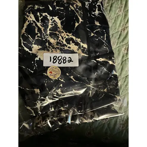 Constantly Varied Gear Leggings Women's sz S Gold Marble Squats Approved EUC Blue