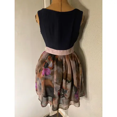 Floral Sleeveless Mini Dress N/S Wedding Cottagecore Bohemian Fairycore Y2K Twee Blue