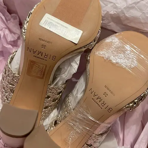 Alexandre Birman Clarita Braided Block Heel Sandals, NWT, Size 36