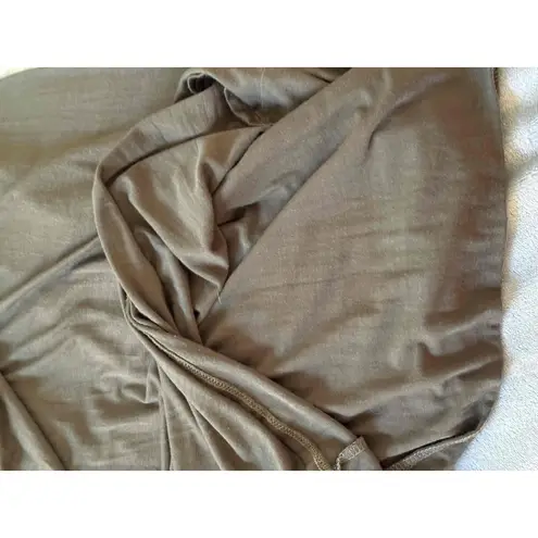 Velvet Torch Bodycon Olive Green Short Sleeves Knee Length Stretchy Modern Womens Dress XL