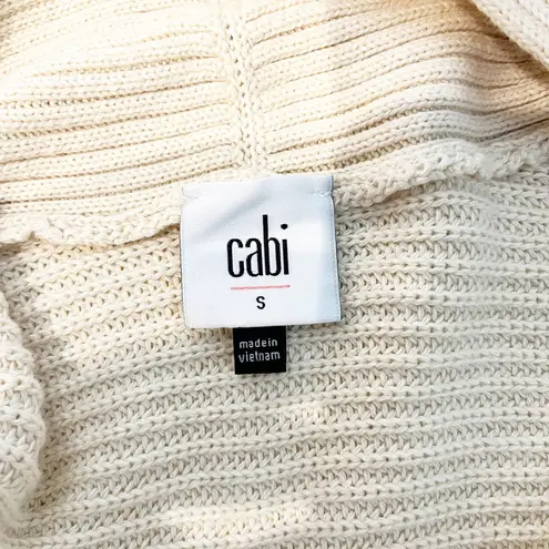 CAbi  Striped Sophia Slouchy Open Front Dolman Cardigan Sweater Cream Small