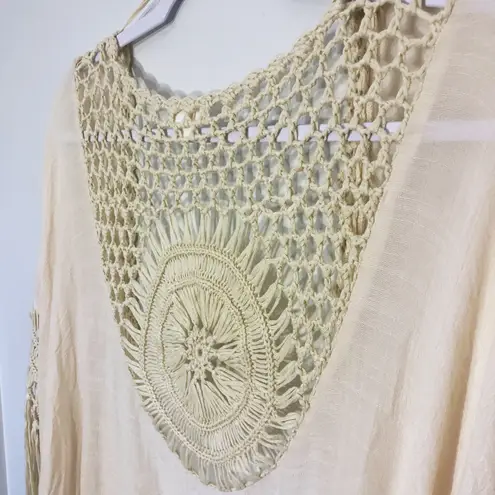 Everleigh NWT Macrame Boho Vest Ivory Sz Small Fringe Hippie Festival