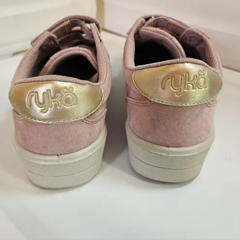 Ryka Viv Classic 2 Pink Gold Velcro Sneakers Arch Support Sz 8.5