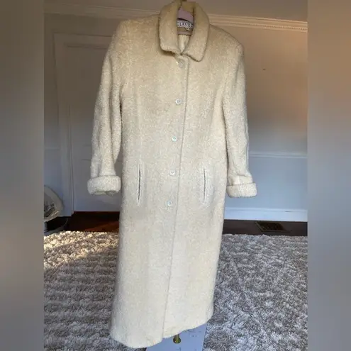 Anne Klein Coat Pennylane Vintage Longline Wool Cottage Quiet Scandi Parisian Size 8