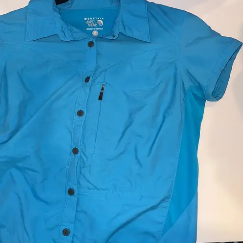 Mountain Hardwear  Women’s Canyon Shirt button down short sleeve Bright blue XS