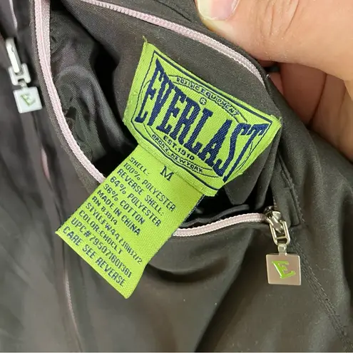 Everlast | Y2K Brown Pink Poly-Cotton Tracksuit Jacket & Pants M/L