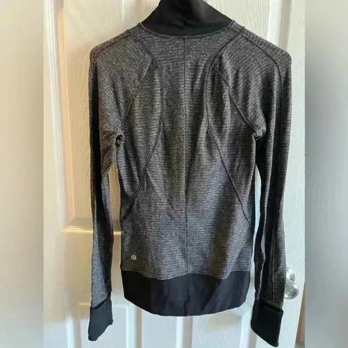 Lululemon  Gray Full Zip Training Jacket Sweater Two Tone Running Yoga Track - Image 4