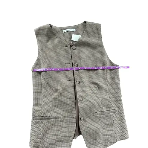 Abercrombie & Fitch Abercrombie Fitch Houndstooth Vest Waistcoat Button Front Layering NWT - Image 5
