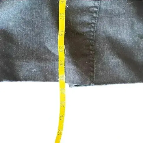 Willi Smith Black Double Breasted Trench Coat Elastic Waist Button Front Small